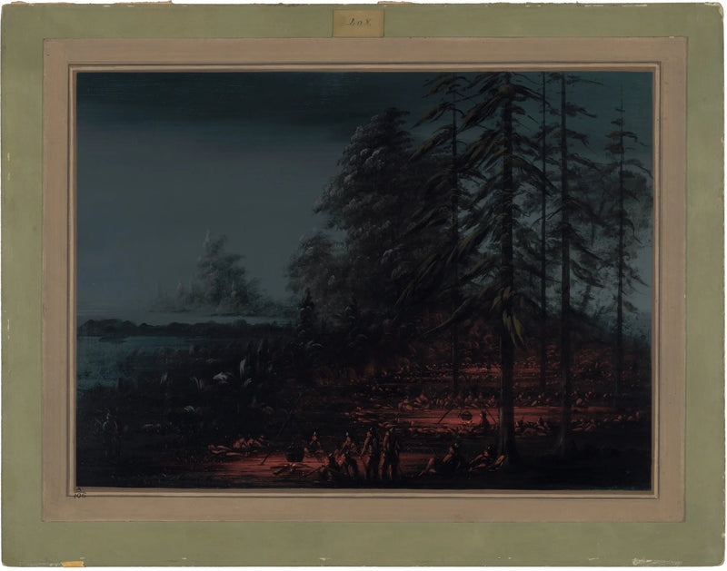 Bivouac d'un groupe de guerre sioux - George Catlin