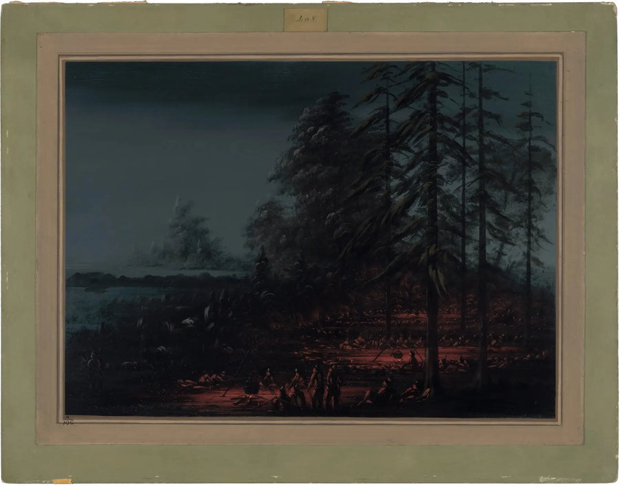 Bivouac d'un groupe de guerre sioux - George Catlin