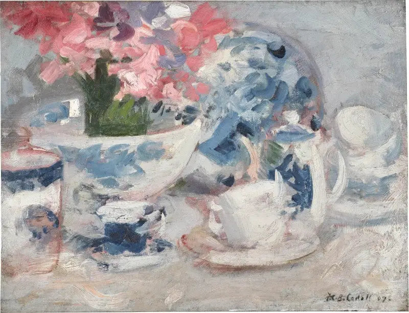 Blanc, rose et bleu - Francis Cadell image 1 reproduction d’œuvre d’art à l’huile