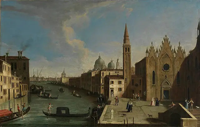 Blick auf den Canale Grande, von der Chiesa della Caritià bis zum Bacino di S.Marco - Canaletto