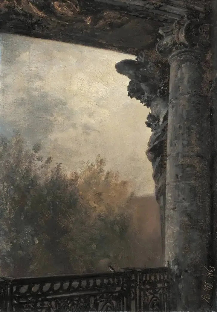 Blick vom Balkon des Berliner Schlosses - Adolph von Menzel image 1 reproduction d’œuvre d’art à l’huile