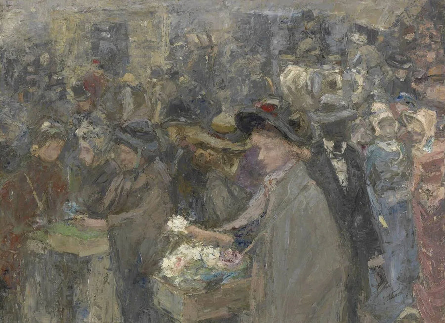 Bloemenmarkt in Londen - Jan Toorop