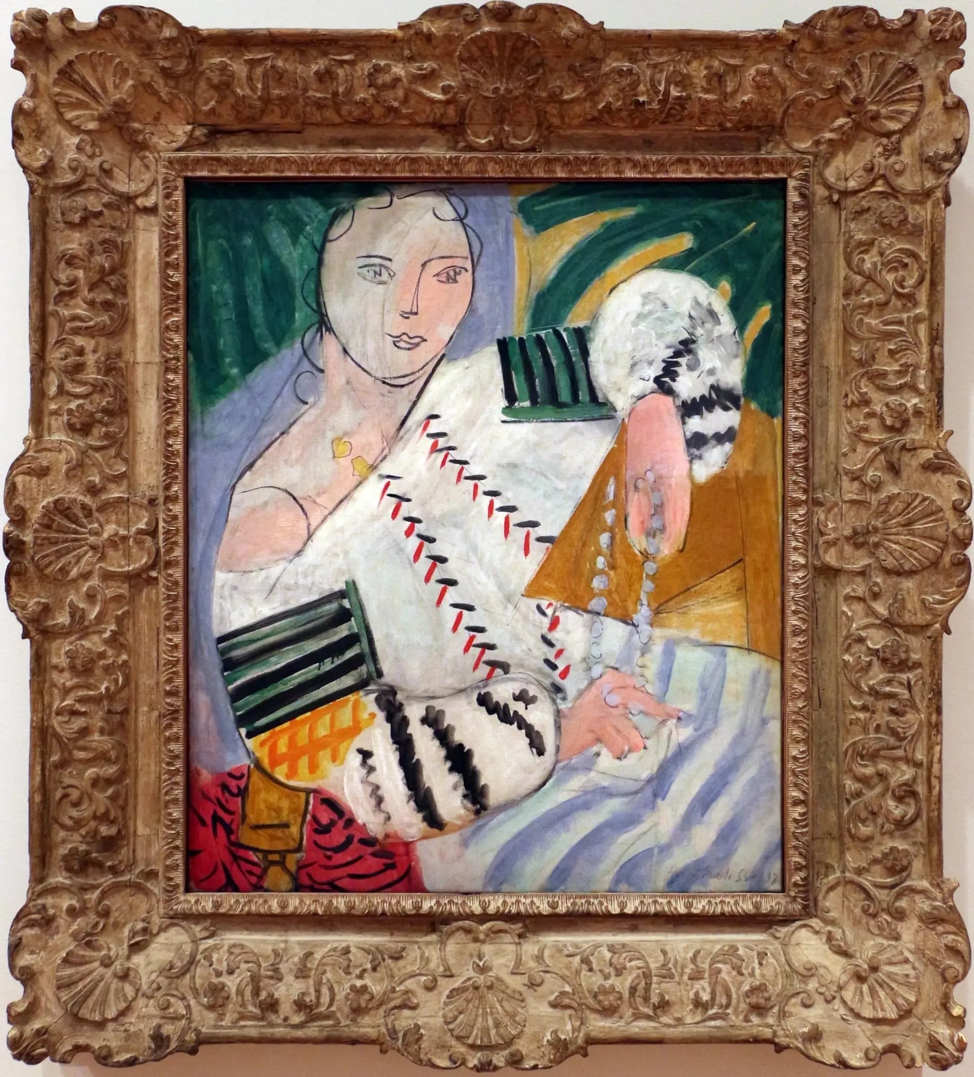 Blouse roumaine aux manches vertes - Henri Matisse image 1 copie peinte à la main à l’huile