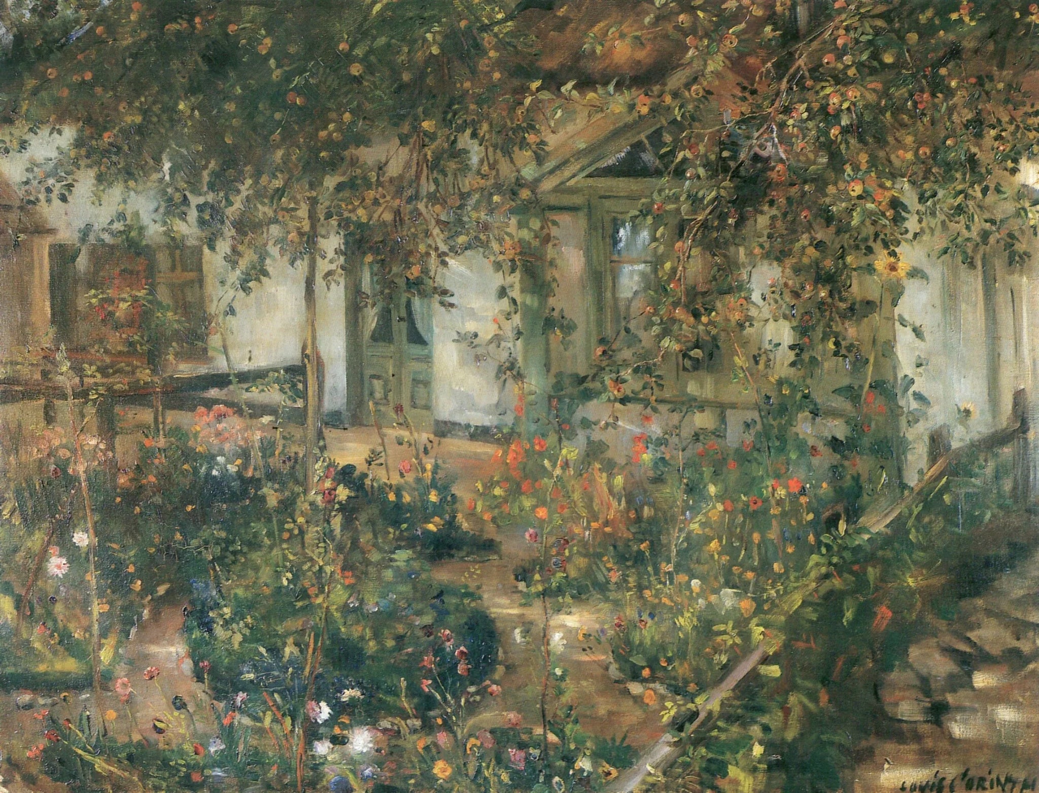 Blühender Bauerngarten - Lovis Corinth image 1 copie peinte à la main à l’huile