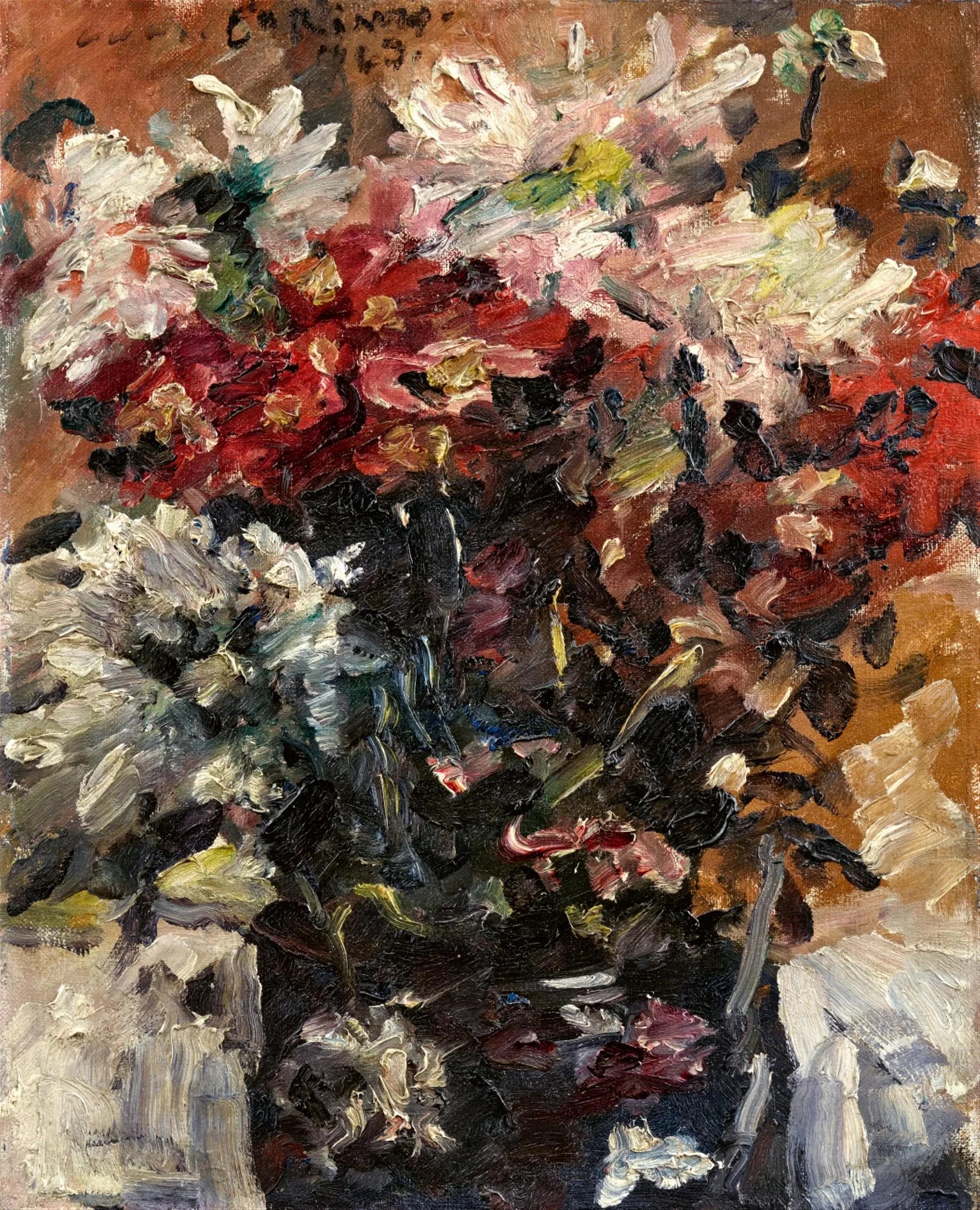 Blumen in Vase - Lovis Corinth image 1 reproduction artisanale de tableau