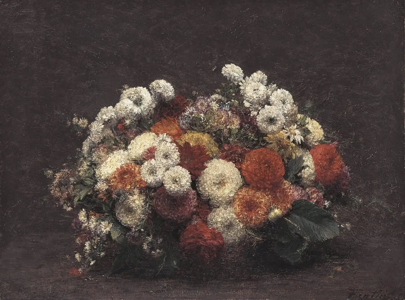Blumenstillleben - Henri Fantin-Latour image 1 reproduction artisanale de tableau