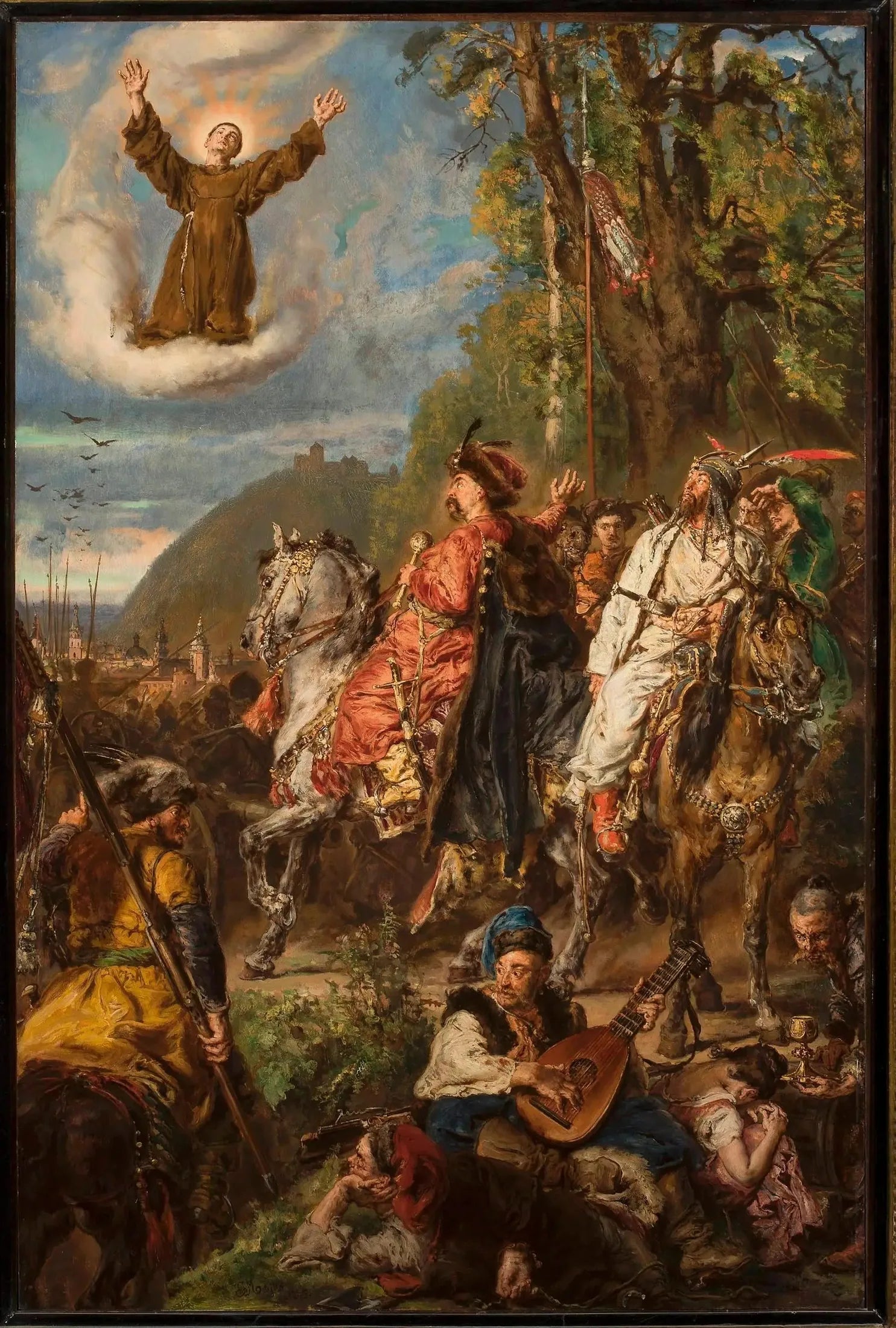 Bohdan Khmelnitski avec Tugay Bey près de Lvov. - Jan Matejko image 1 copie peinte à la main à l’huile
