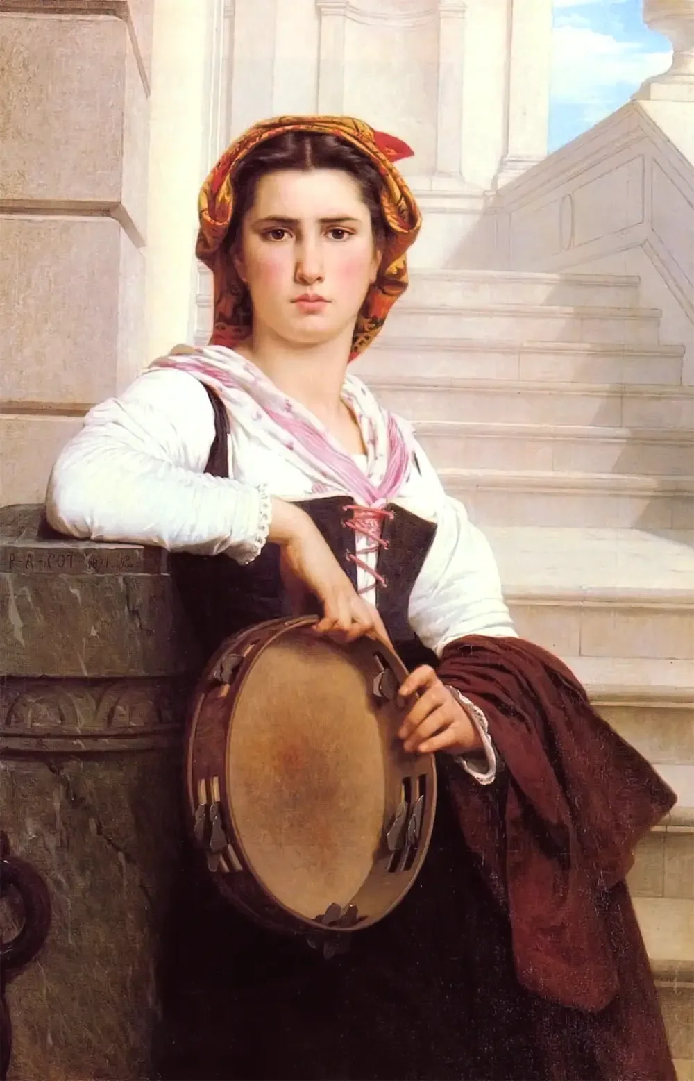 Bohémienne - Pierre Auguste Cot image 1 copie de tableau peinte à la main