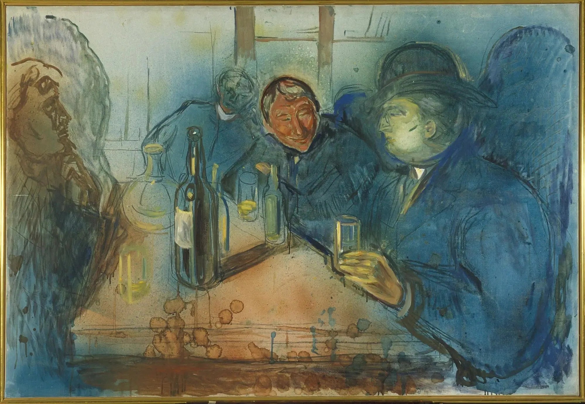 Bohémiens de Kristiania - Edvard Munch image 1 reproduction artisanale de tableau