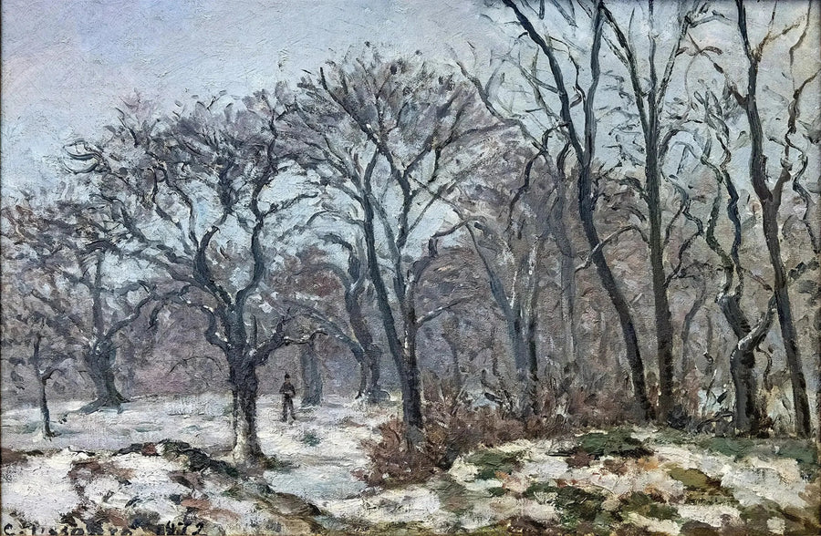 Bois de châtaigniers en hiver, Louveciennes - Camille Pissarro