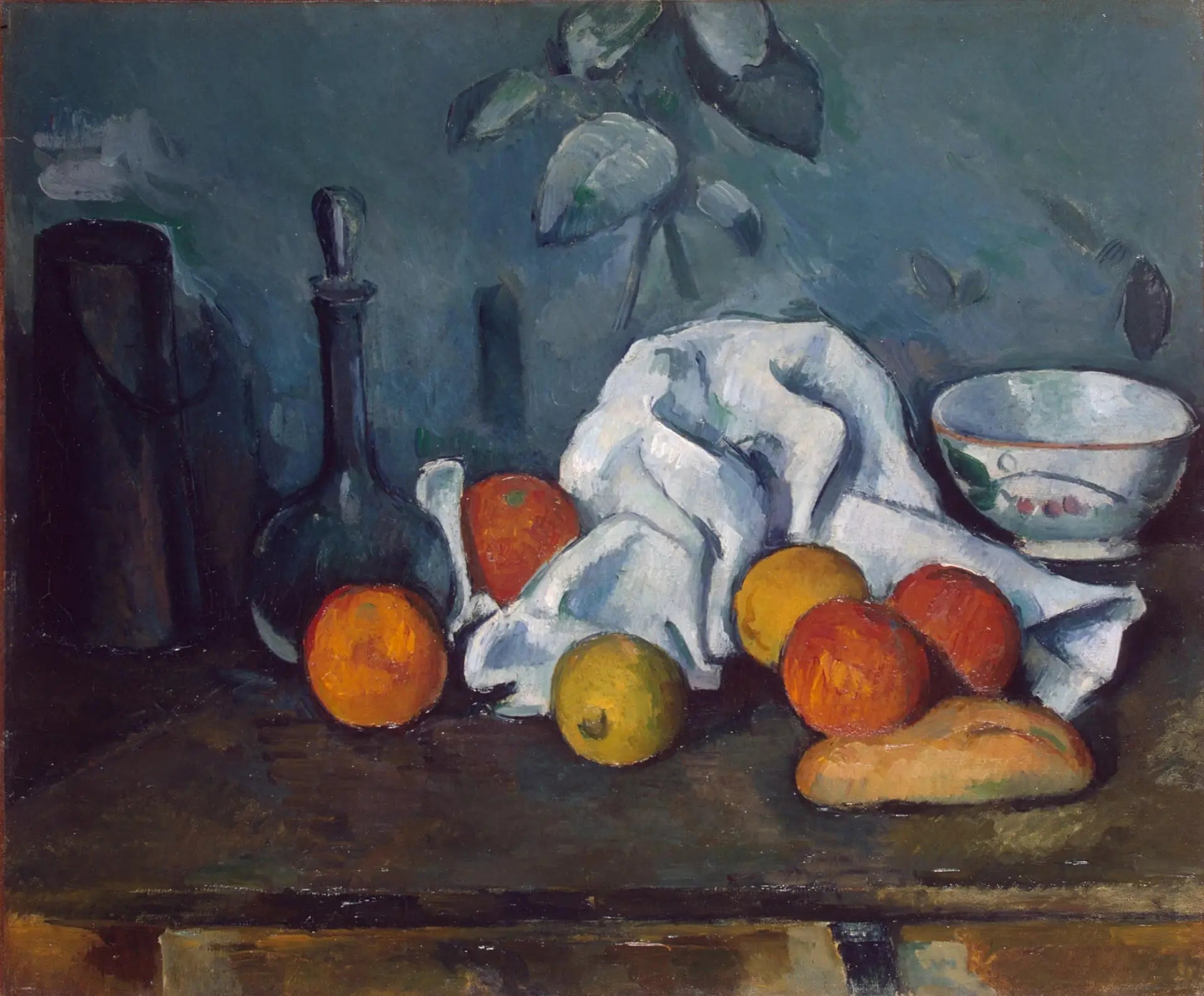 Boîte à lait, carafe et bol - Paul Cézanne image 1 reproduction artisanale de tableau