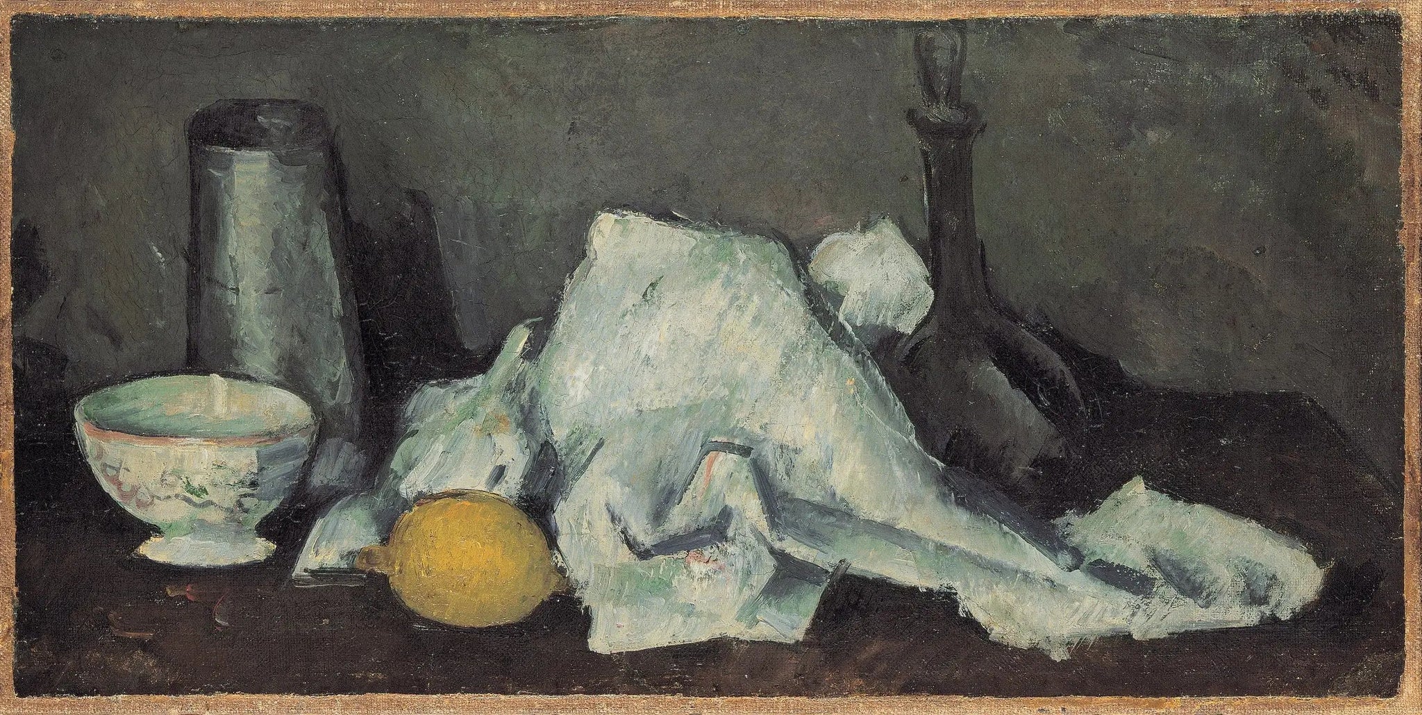 Boîte à lait et citron, II - Paul Cézanne image 1 reproduction de peinture à l’huile