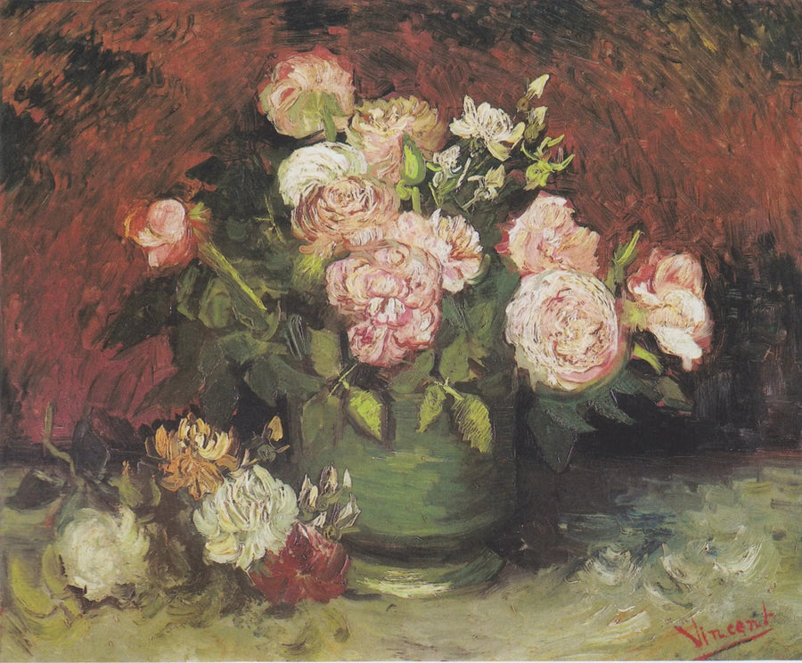 Bol avec pivoines et roses - Vincent van Gogh