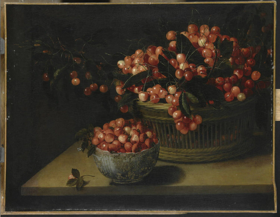 Bol de fraises et corbeille de cerises - François Garnier