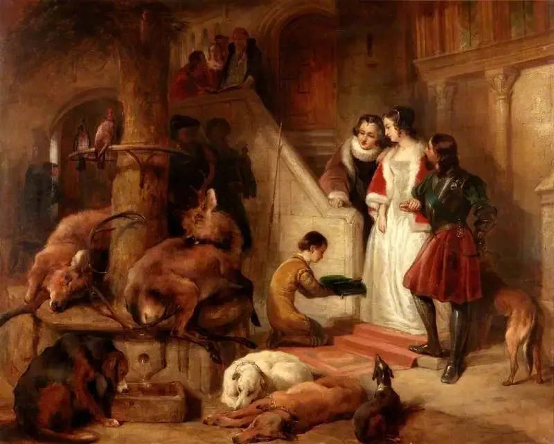 Bolton Court dans les temps anciens - Edwin Henry Landseer image 1 reproduction d’œuvre d’art à l’huile