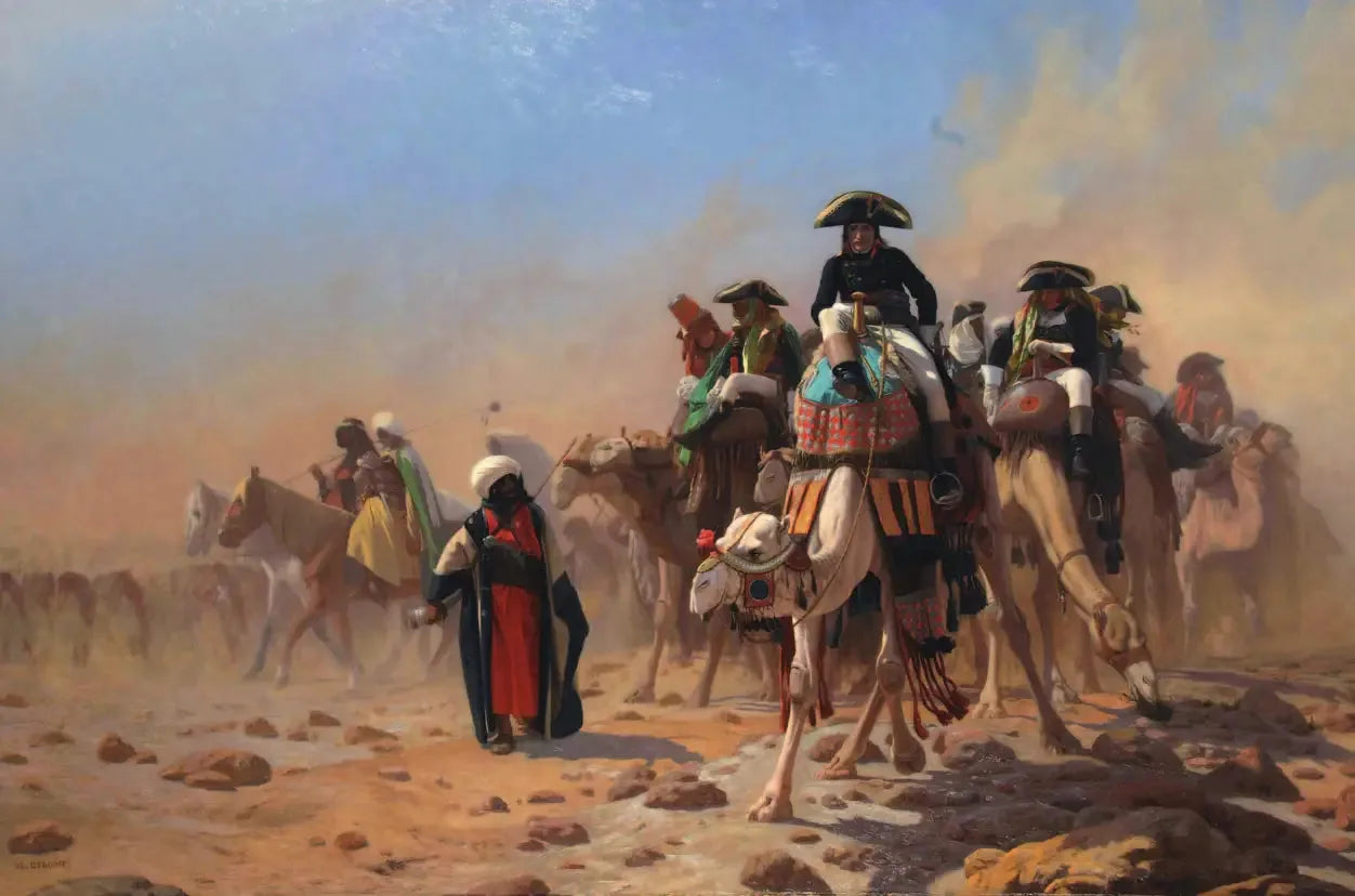 Bonaparte et son état-major en Égypte - Jean-Léon Gérôme image 1 reproduction de peinture à l’huile