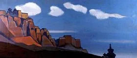Bonpo Stronghold - Nicolas Roerich image 1 reproduction artisanale de tableau