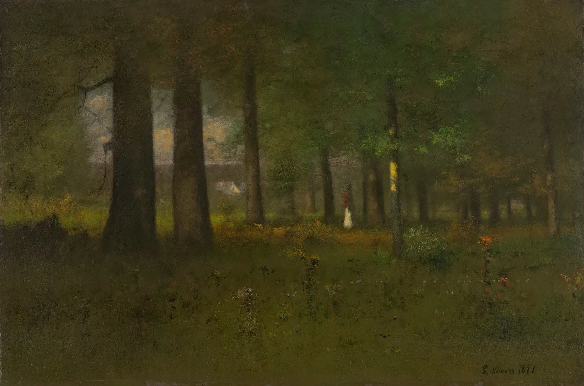 Bord de la forêt - George Inness image 1 reproduction de peinture à l’huile