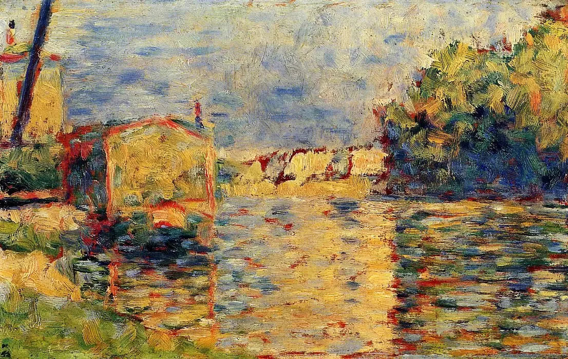 Bord de la rivière - Georges Seurat image 1 tableau peint à l’huile sur toile