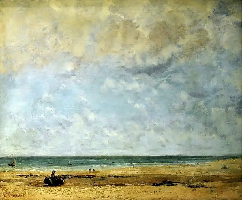 Bord de mer - Gustave Courbet image 1 reproduction réalisée par Alpha Reproduction