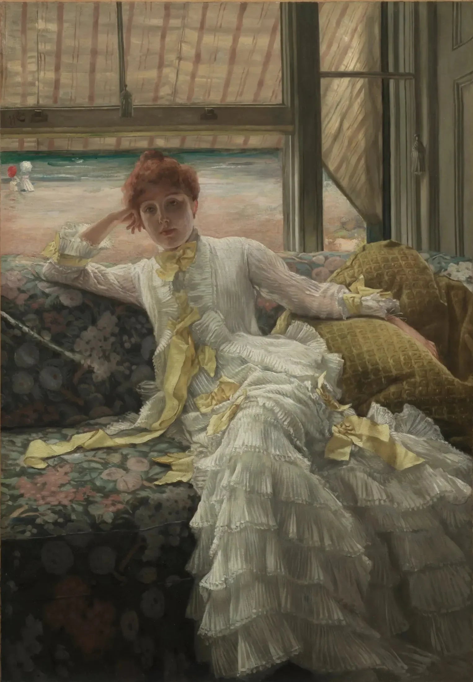 Bord de mer (juillet : échantillon d'un portrait) - James Tissot image 1 reproduction artisanale de tableau