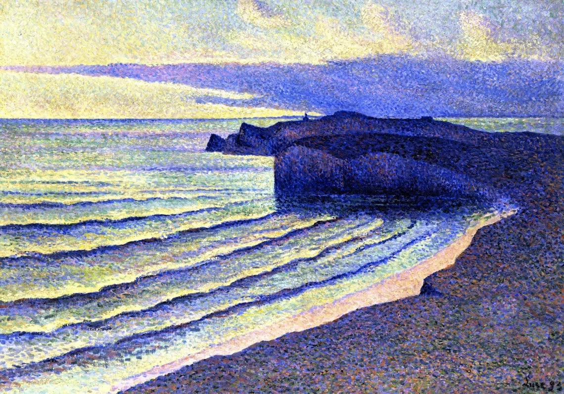 Bord de mer, la pointe du Toulinget - Maximilien Luce image 1 copie peinte à la main à l’huile