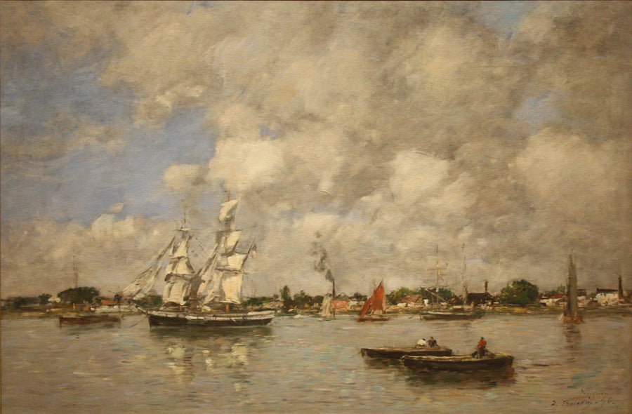 Bordeaux, Bateaux sur la Garonne - Eugène Boudin