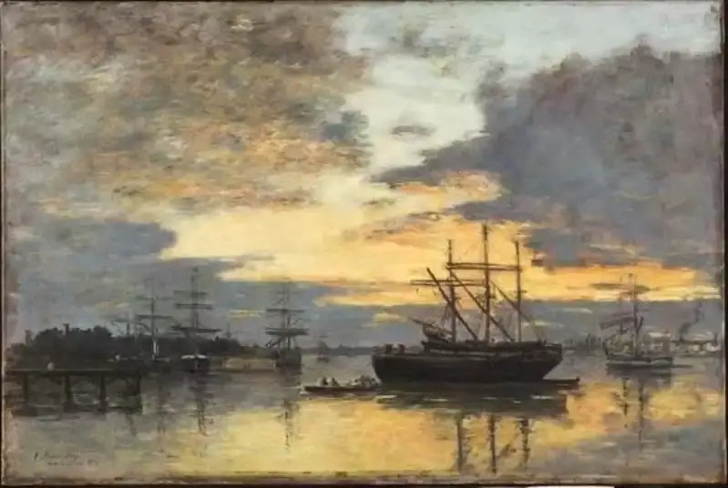 Bordeaux, dans le port - Eugène Boudin