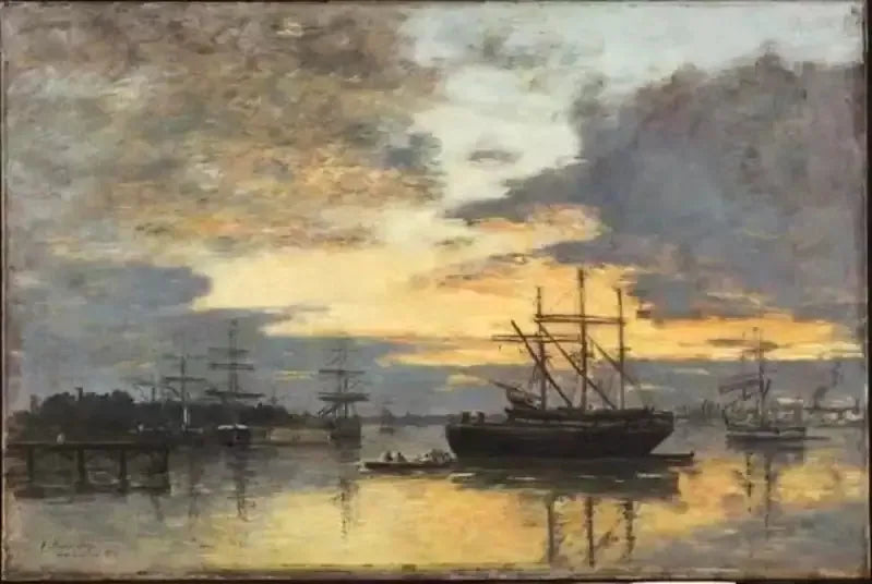 Bordeaux, dans le port - Eugène Boudin
