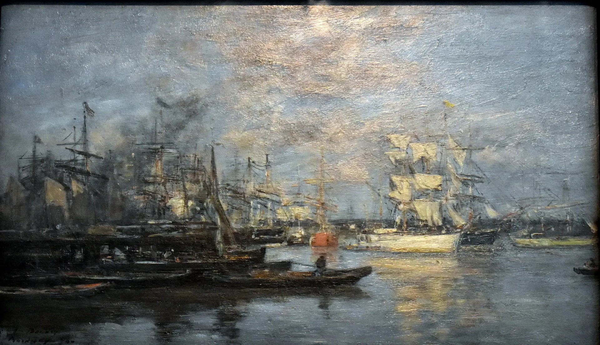 Bordeaux. Le voile blanc. Effet du soir - Eugène Boudin image 1 copie de tableau peinte à la main