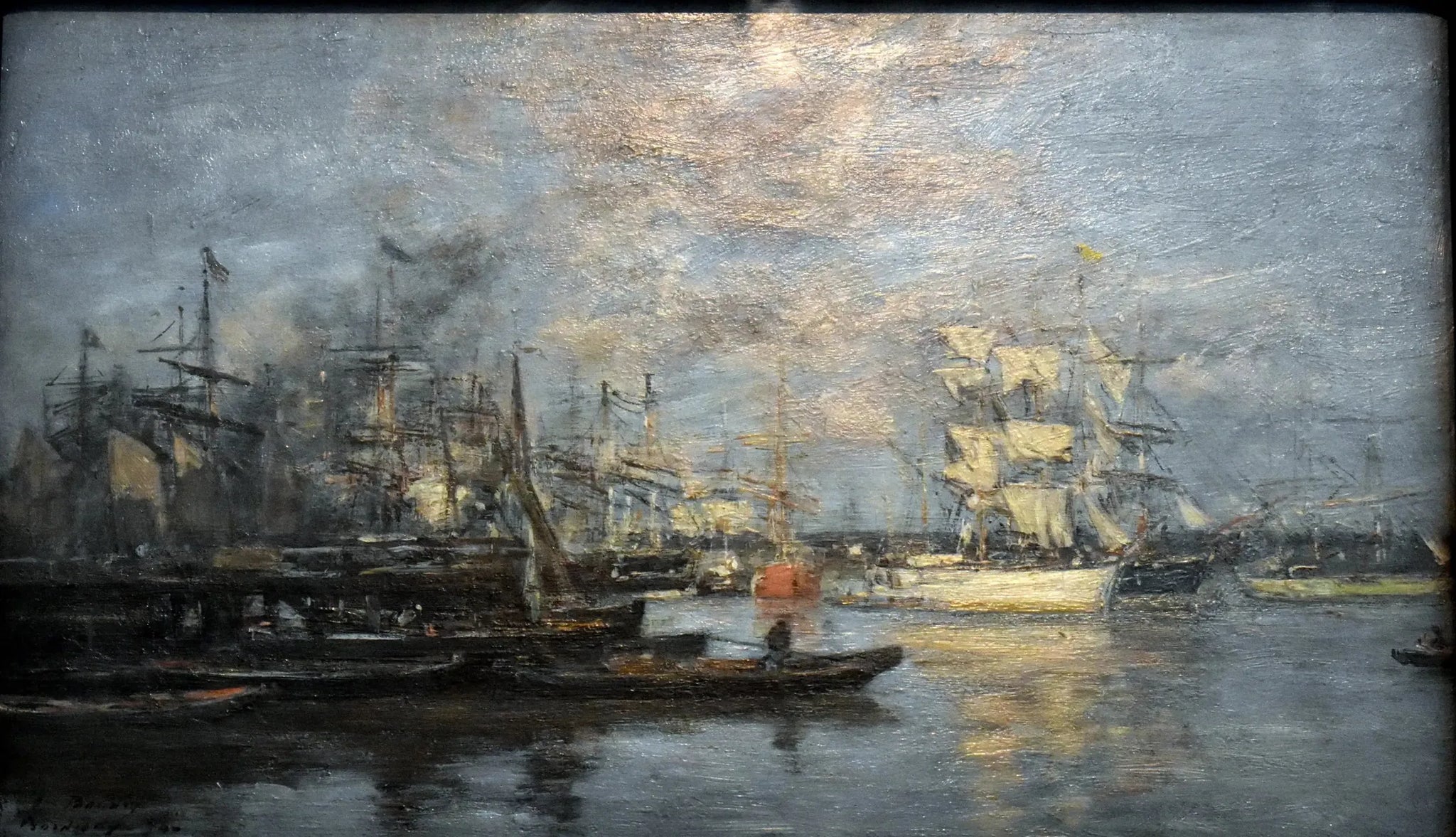 Bordeaux. Le voile blanc. Effet du soir - Eugène Boudin image 1 copie de tableau peinte à la main