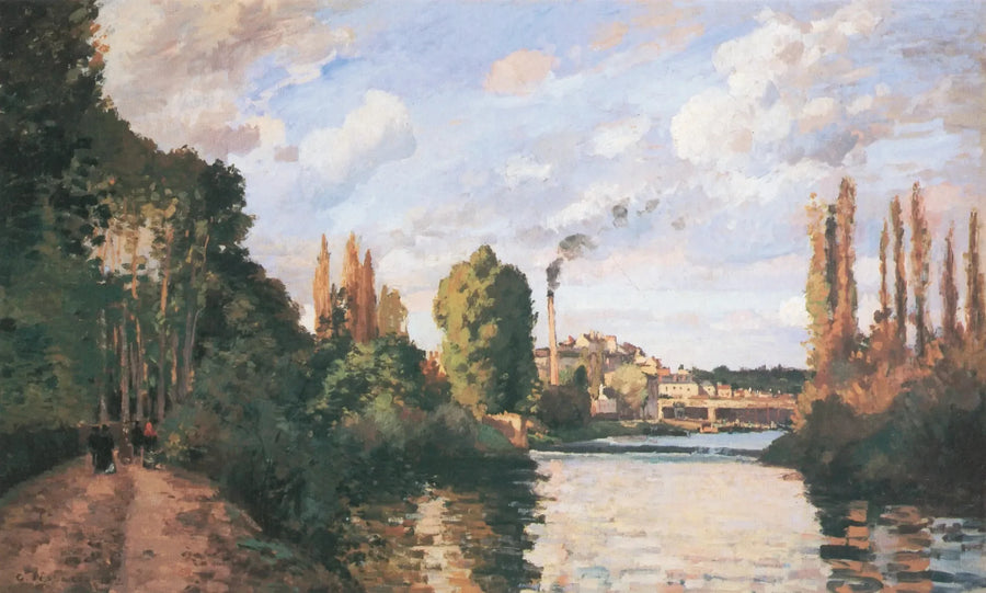 Bords de l´eau à Pontoise - Camille Pissarro