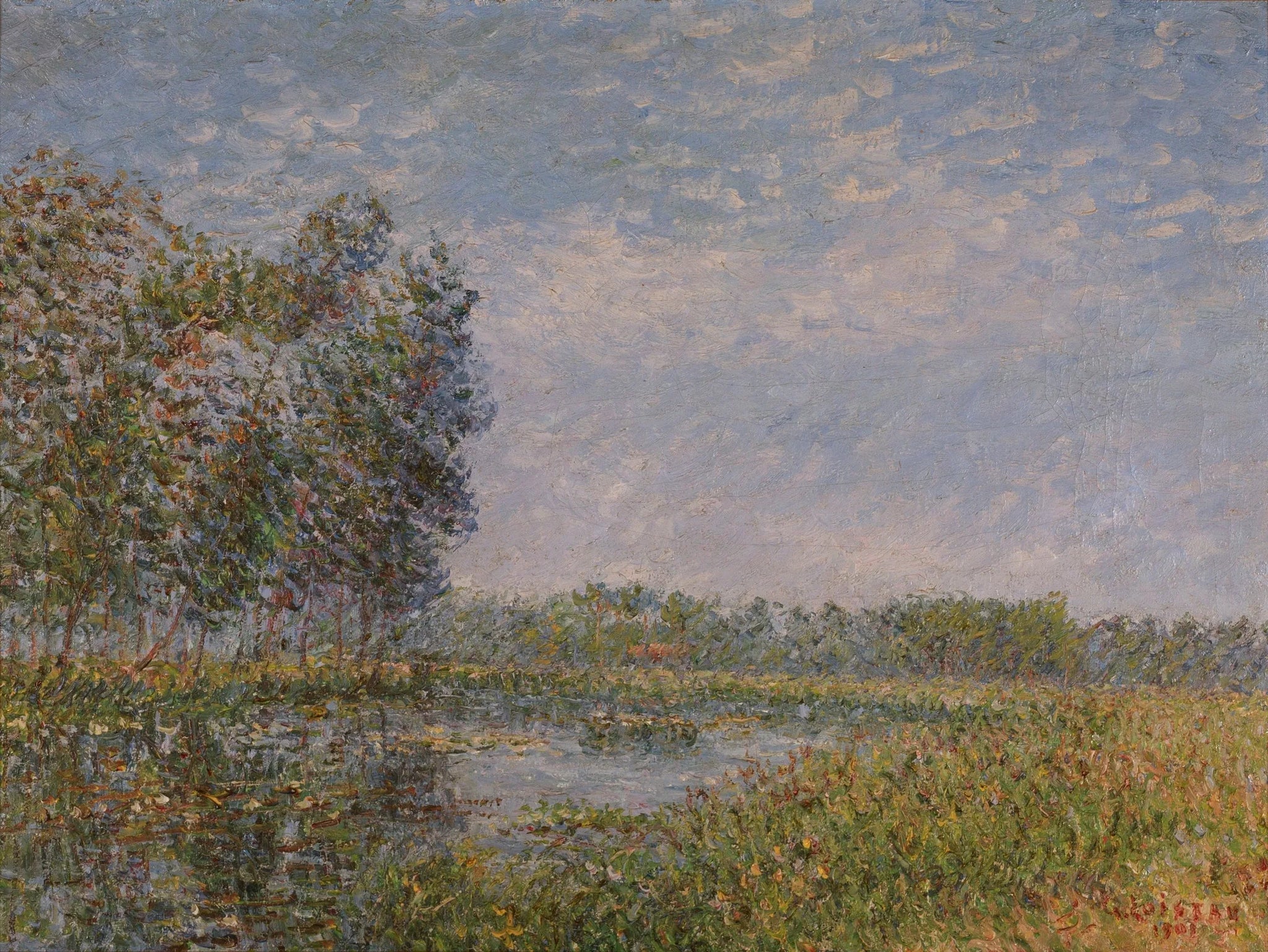 Bords de l'Eure, Normandie - Gustave Loiseau image 1 reproduction artisanale de tableau