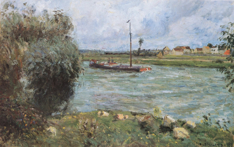 Bords de l'Oise à Pontoise - Camille Pissarro