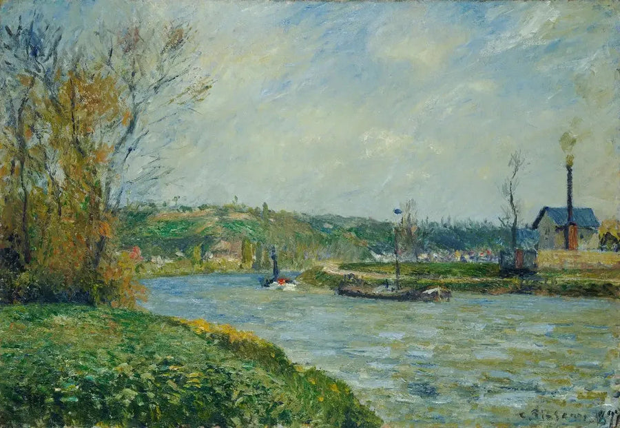 Bords de l'Oise près de Pontoise - Camille Pissarro