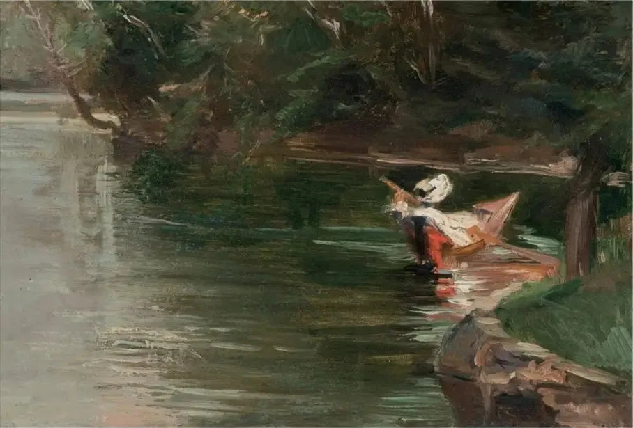 Bords de l'Yerres - Gustave Caillebotte image 1 reproduction de peinture à l’huile
