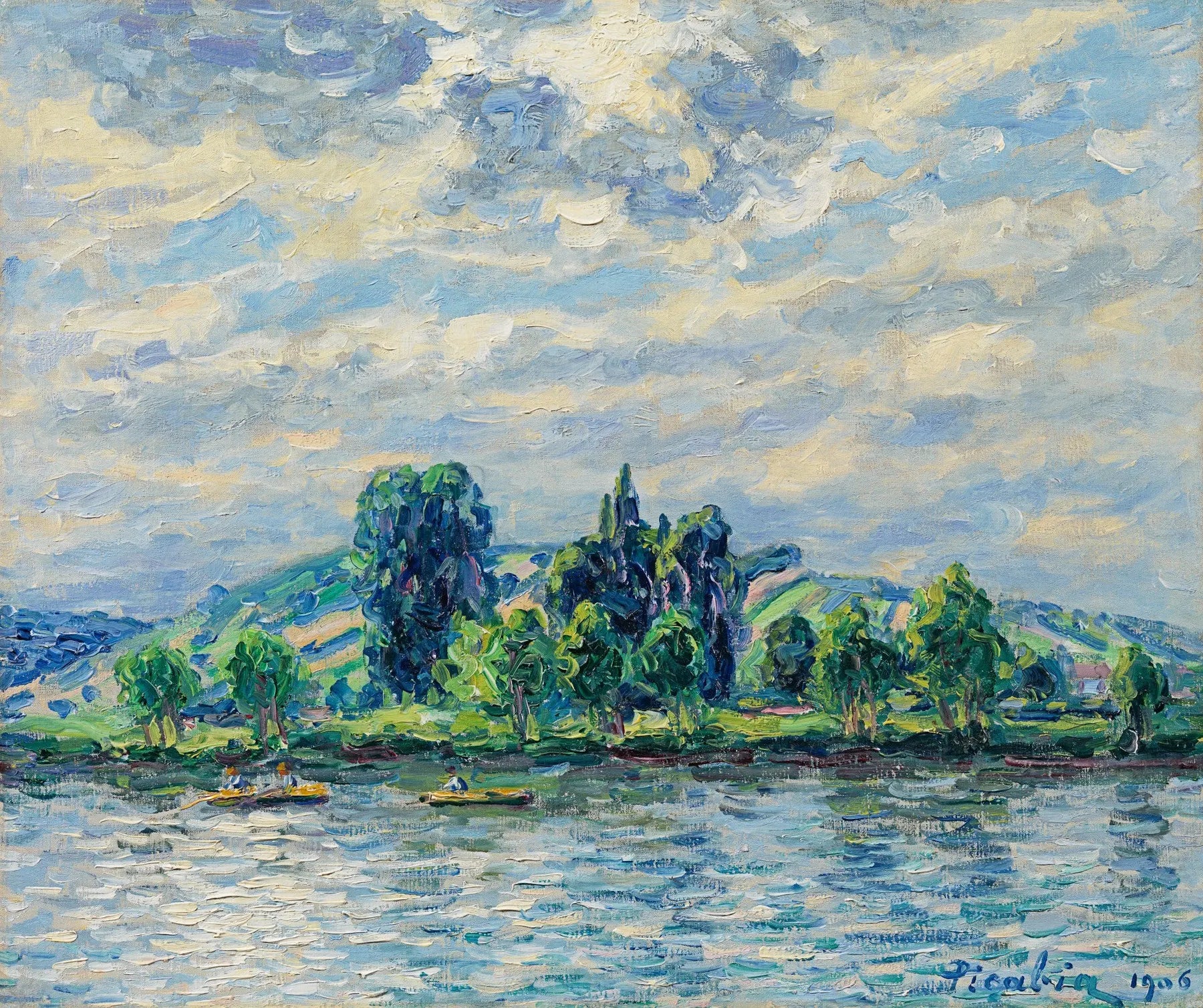 Bords de l'Yonne, effet de soleil - Francis Picabia image 1 copie de tableau peinte à la main