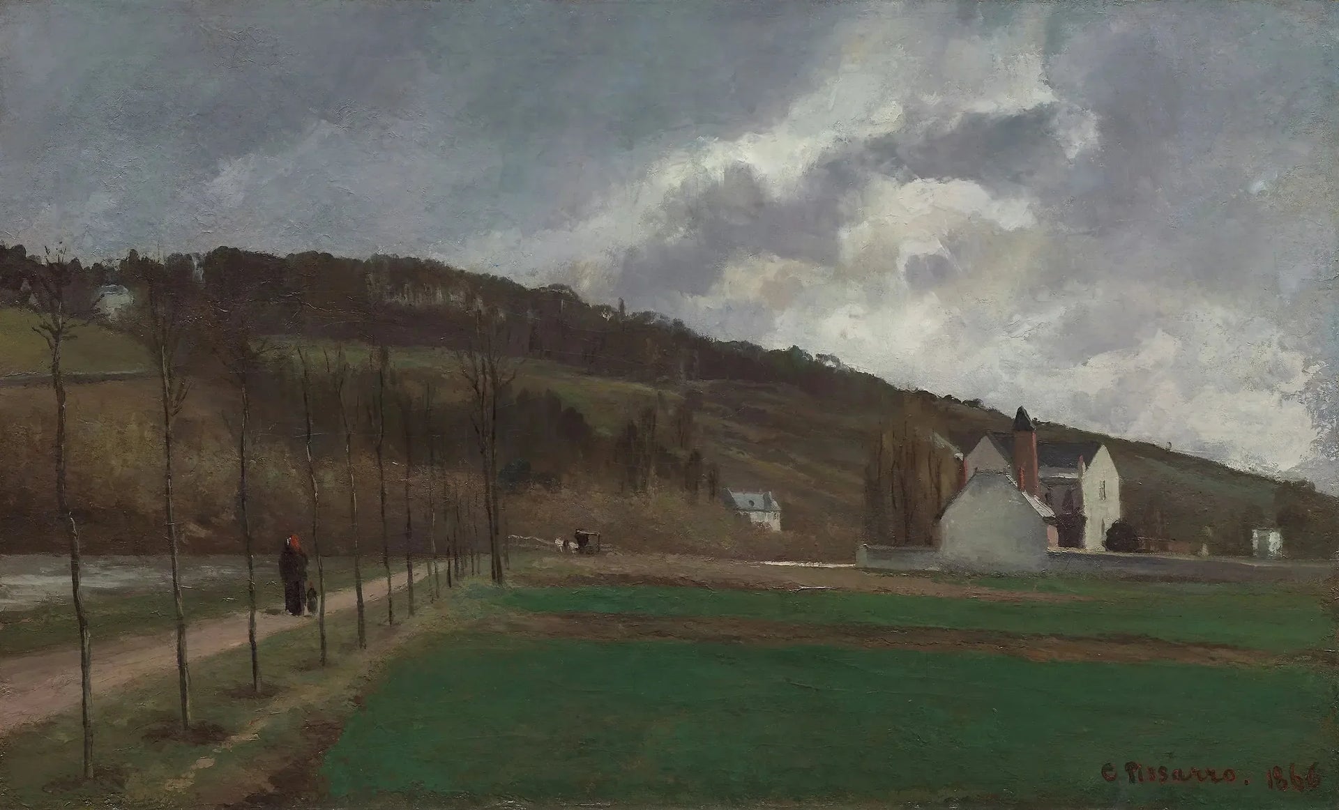 Bords de la Marne en hiver - Camille Pissarro image 1 tableau peint à l’huile sur toile