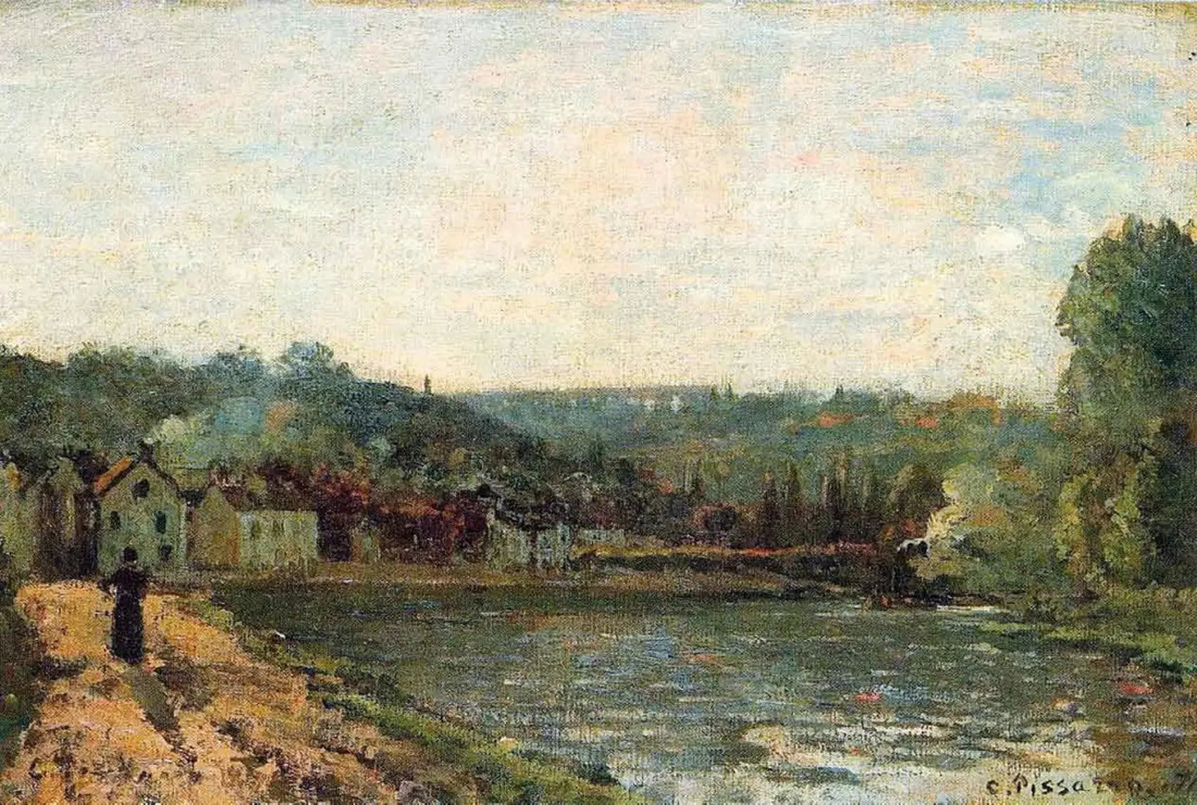 Bords de la Seine à Bougival - Camille Pissarro image 1 reproduction réalisée par Alpha Reproduction