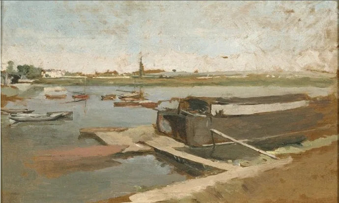 Bords de la Seine à Poissy - Ernest Meissonier