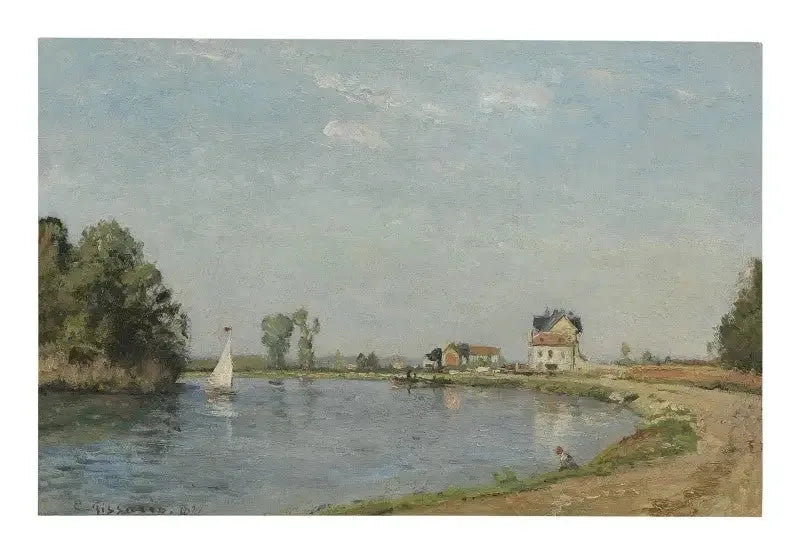 Bords de rivière - Camille Pissarro image 1 copie de tableau peinte à la main