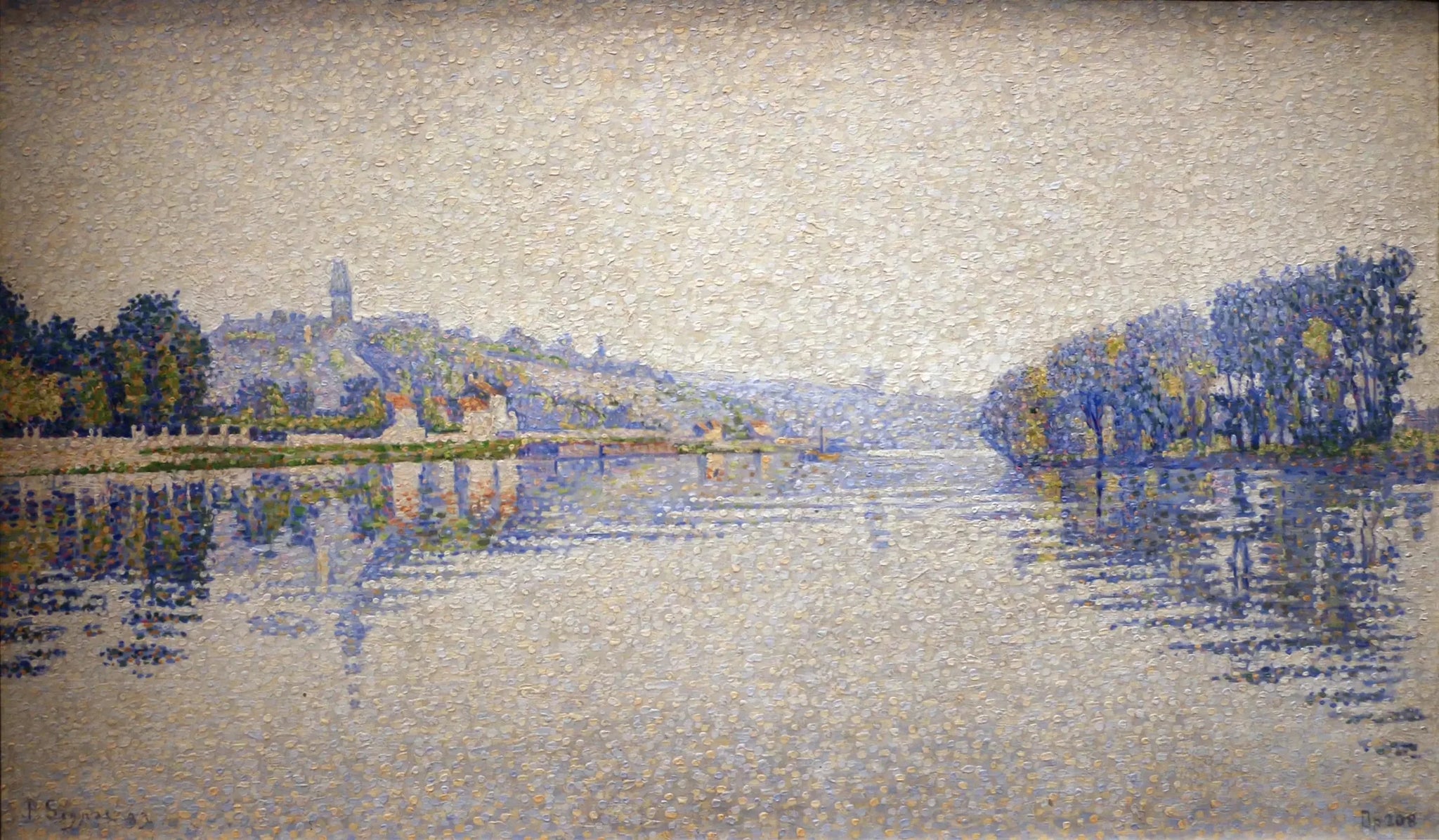 Bords de rivière, la Seine à Herblay - Paul Signac image 1 copie peinte à la main à l’huile