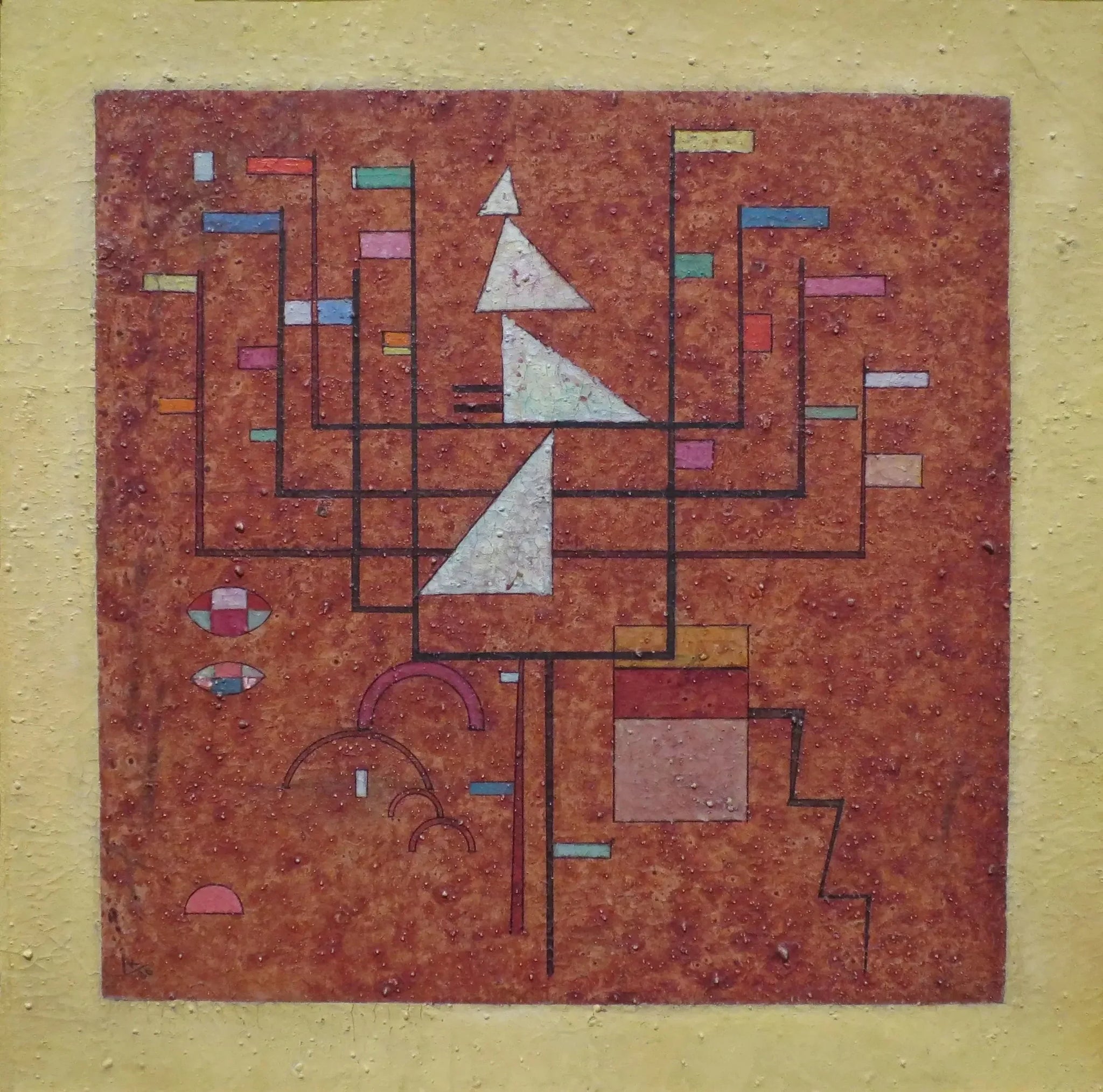 bordure jaune - Vassily Kandinsky image 1 copie de tableau peinte à la main