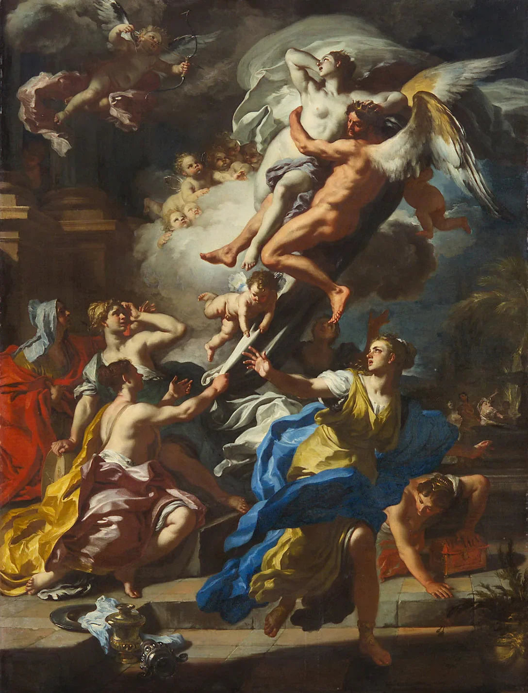 Borée vole Oréthyie - Francesco Solimena image 1 reproduction d’œuvre d’art à l’huile