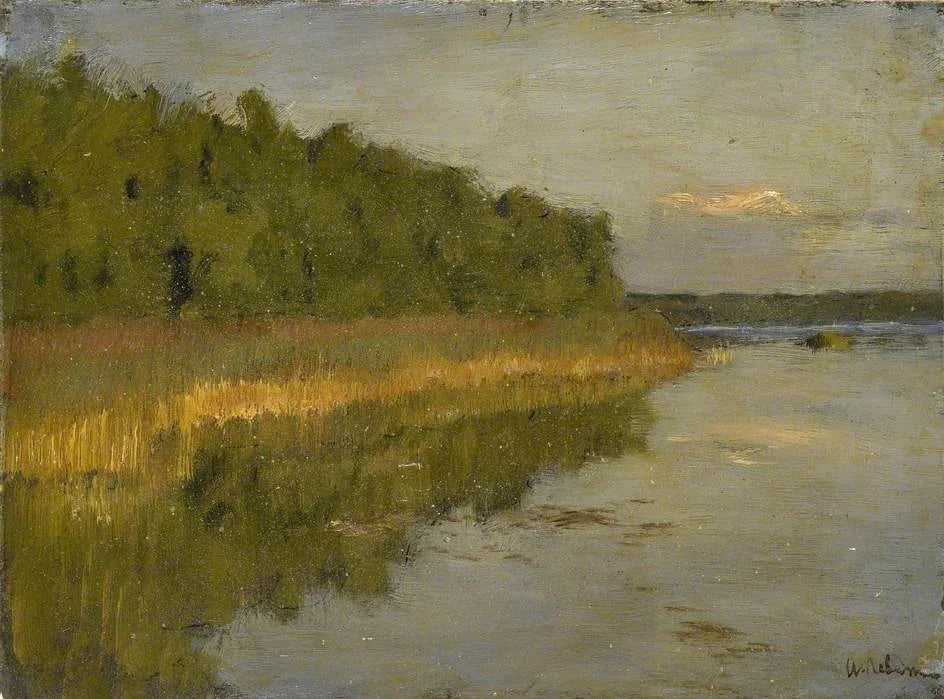 Bosquet au bord d'un lac (Automne) - Isaac Levitan image 1 reproduction artisanale de tableau