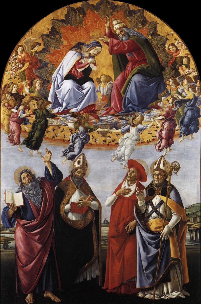 Le Couronnement de la Vierge, retable de San Marco - Sandro Botticelli