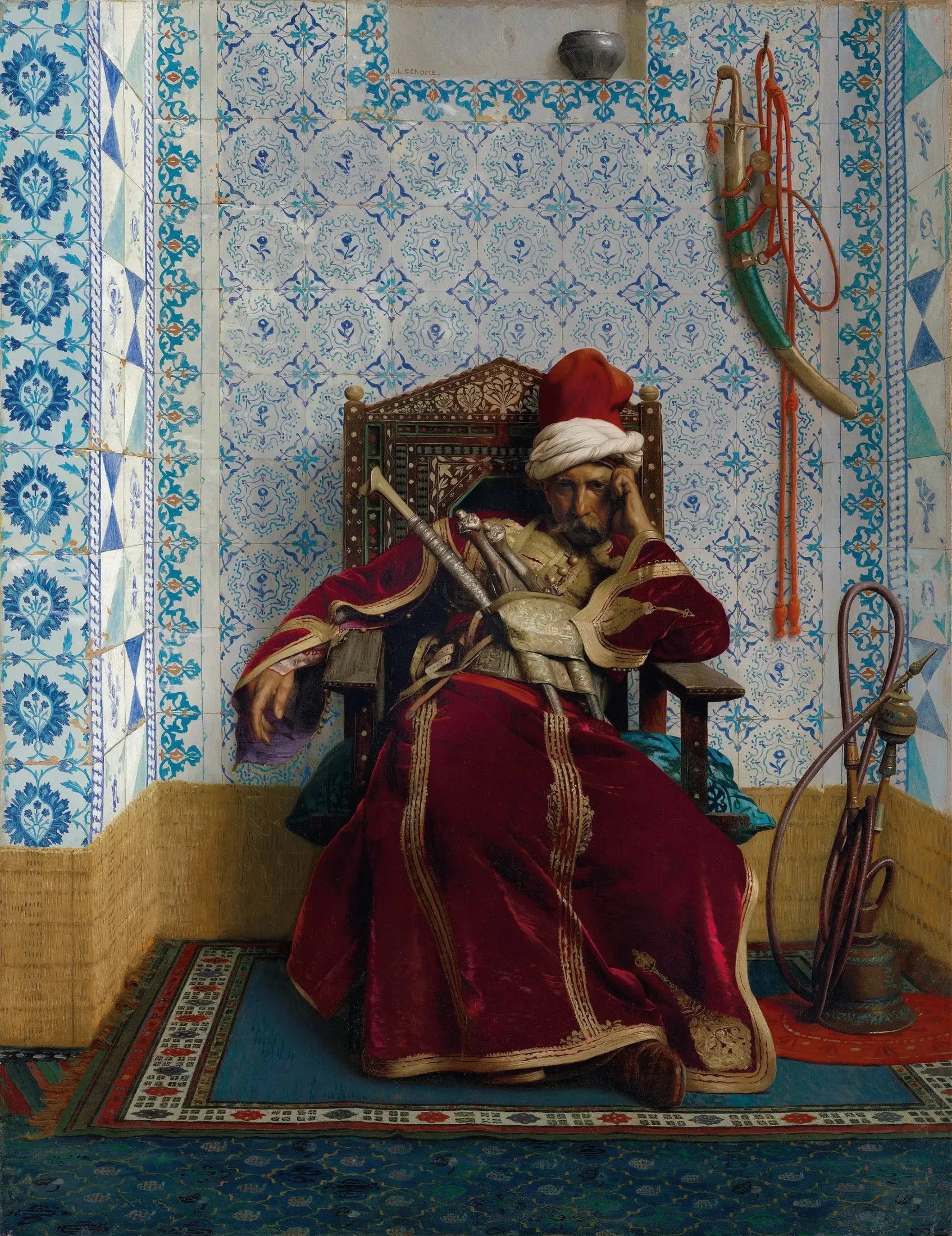 Botzaris (Markos Botsaris) - Jean-Léon Gérôme image 1 reproduction d’œuvre d’art à l’huile
