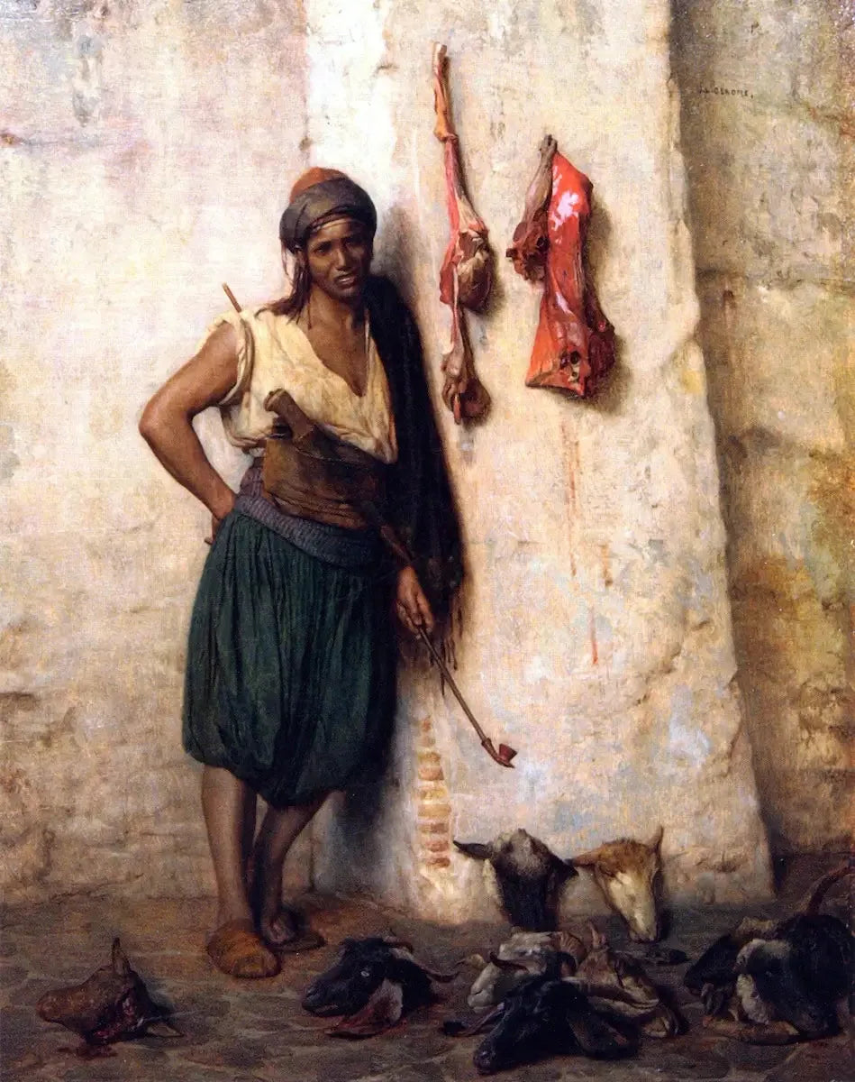 Boucher turc à Jérusalem - Jean-Léon Gérôme image 1 copie de tableau peinte à la main