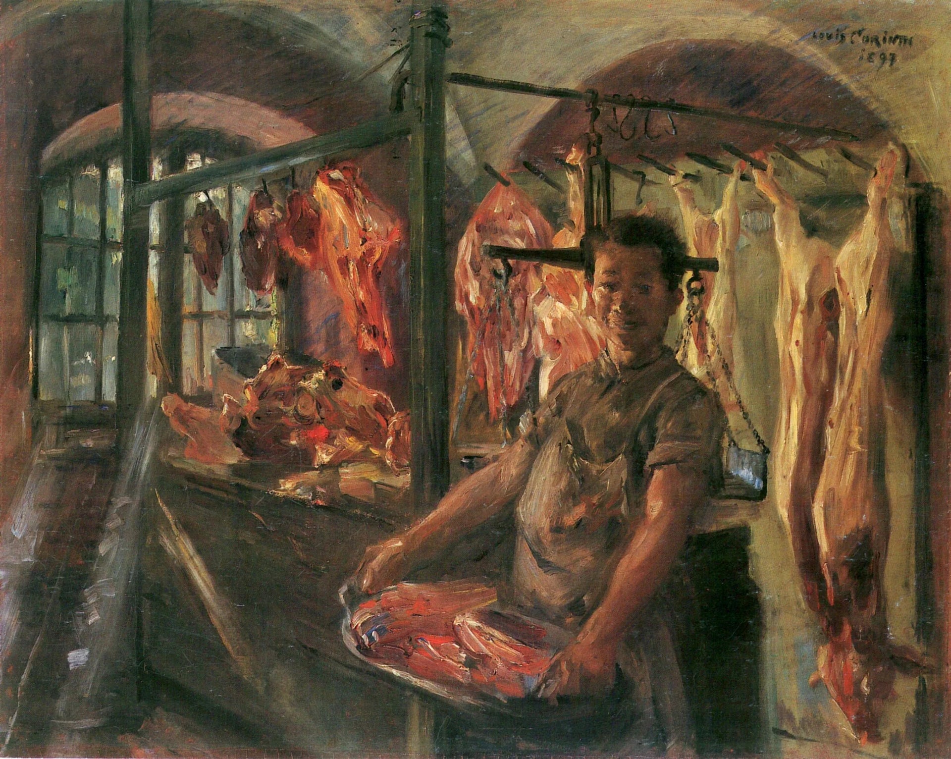 Boucherie à Schäftlarn - Lovis Corinth image 1 reproduction d’œuvre d’art à l’huile