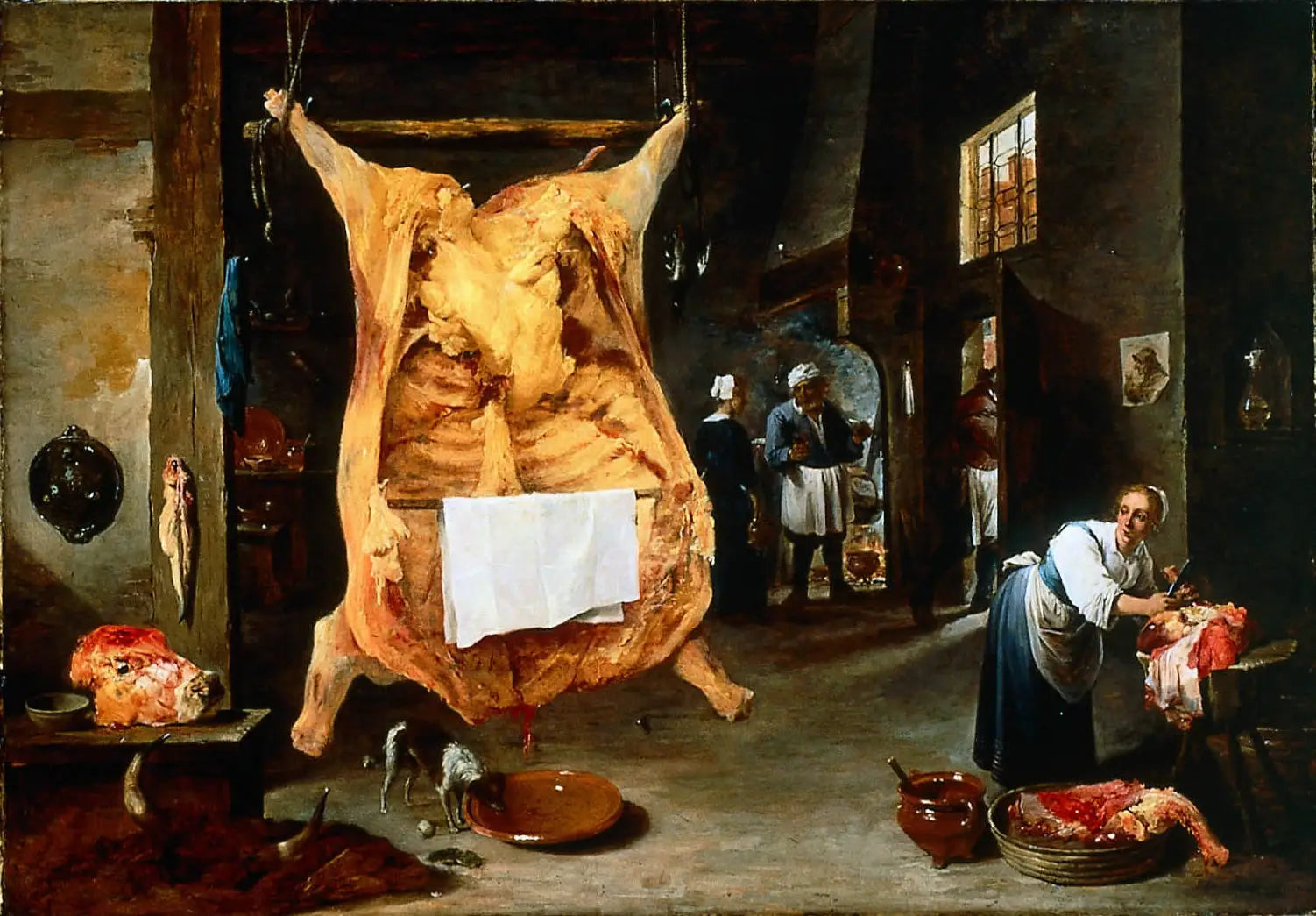 Boucherie - David Teniers le Jeune image 1 reproduction de peinture à l’huile